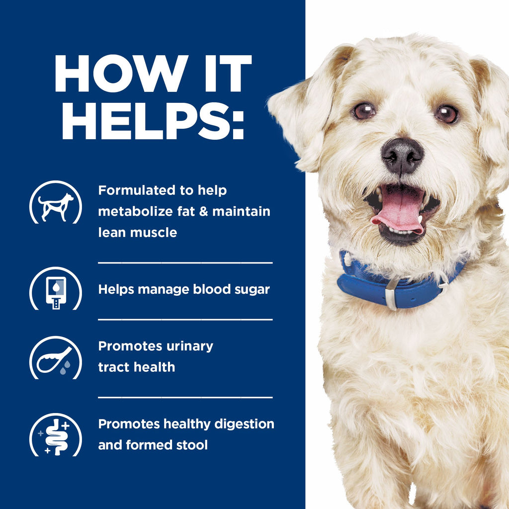 Hill's Prescription Diet W/D Multi-Benefit Digestive Weight Glucose Urinary Management Chicken Flavor Dry Dog Food 17.6 Lbs