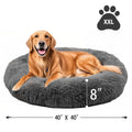 Katieovy Fluffy Donut Dog Bed Large 40 Inch Washable Gray